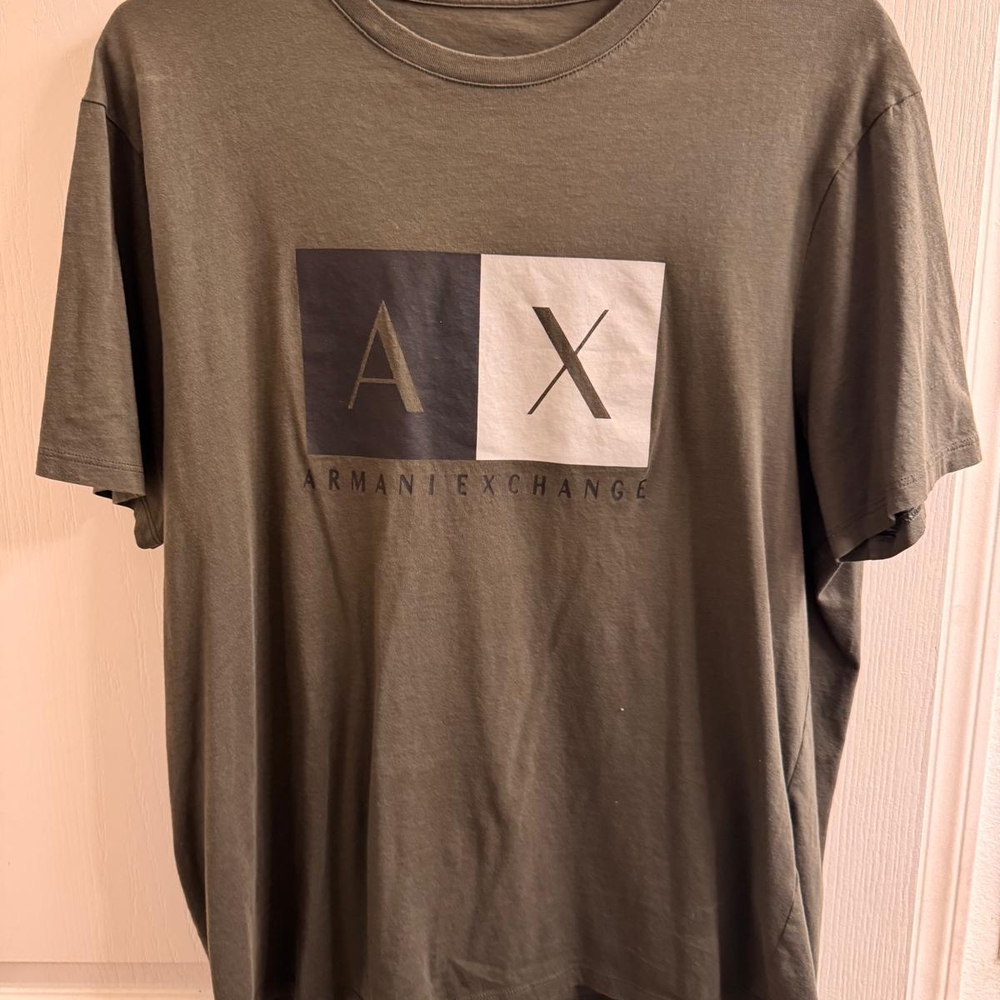 Armani Exchange Men's Green Graphic Tee